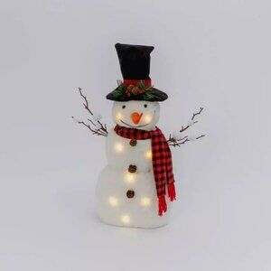 New Snowman with led and Timer in Faux fur